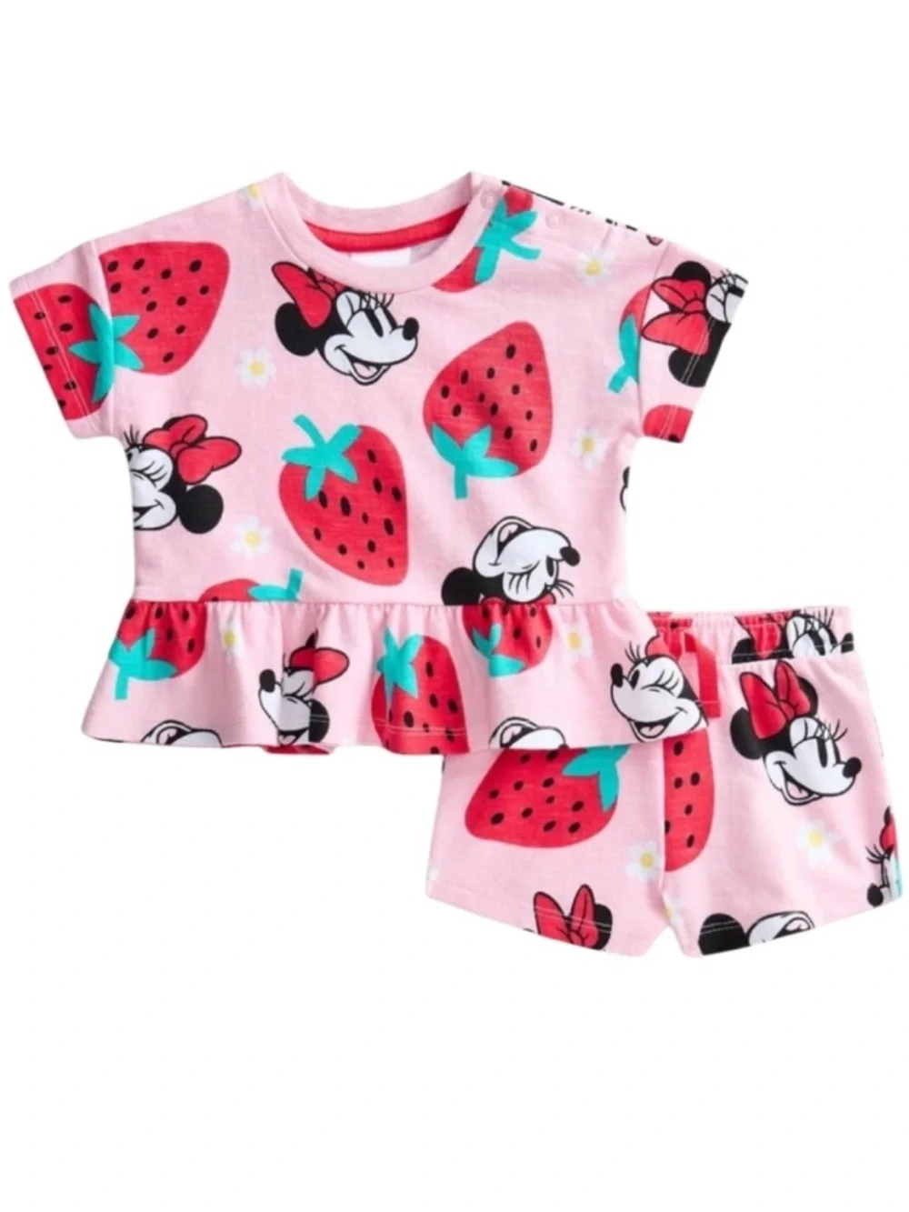 Girls 5T Minnie Peplum Short Set
